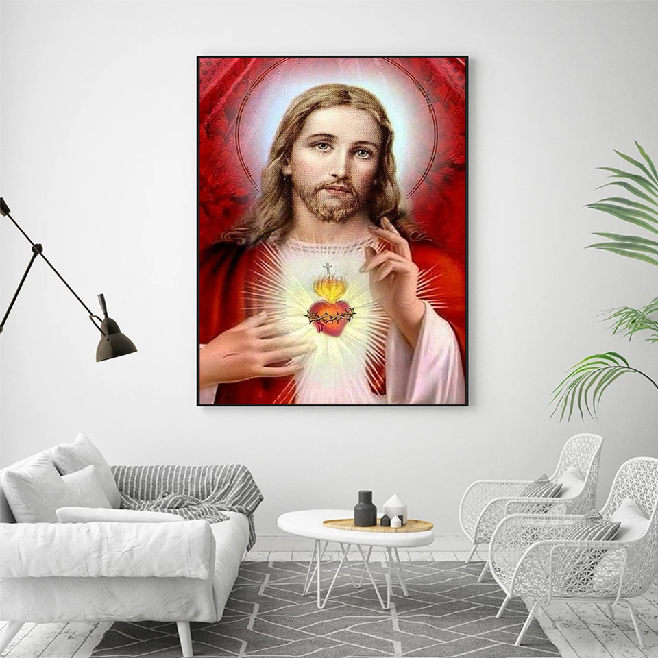 AZQSD Diamond Painting Jesus R - Embroidery Icon avaliação e preço