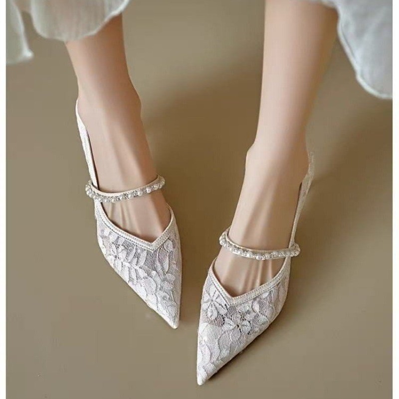 Sexy Lace Embroidery High Heel - Embroidery Lace avaliação e preço