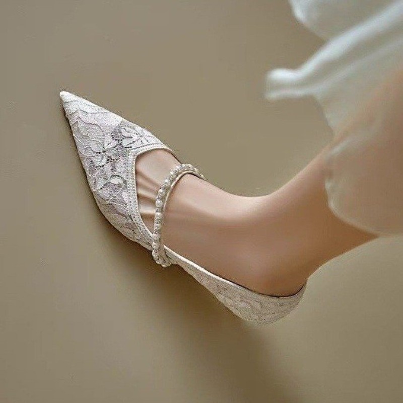 Sexy Lace Embroidery High Heel - Embroidery Lace avaliação e preço