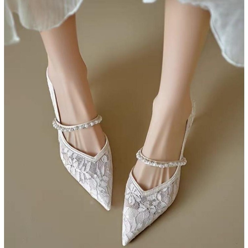 Sexy Lace Embroidery High Heel - Embroidery Lace avaliação e preço