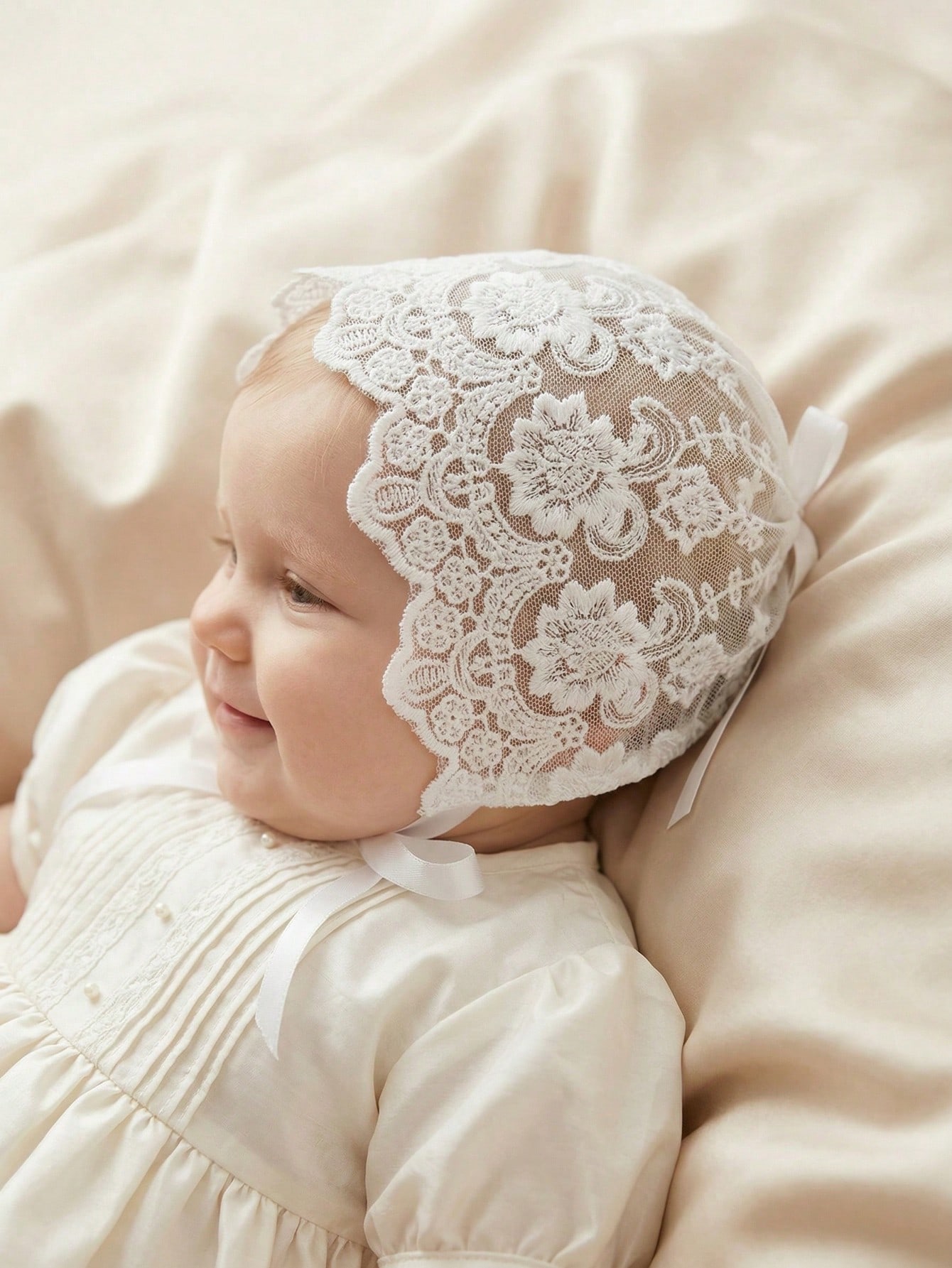 Baby Lace Brim Headband Hat He - Embroidery Lace avaliação e preço