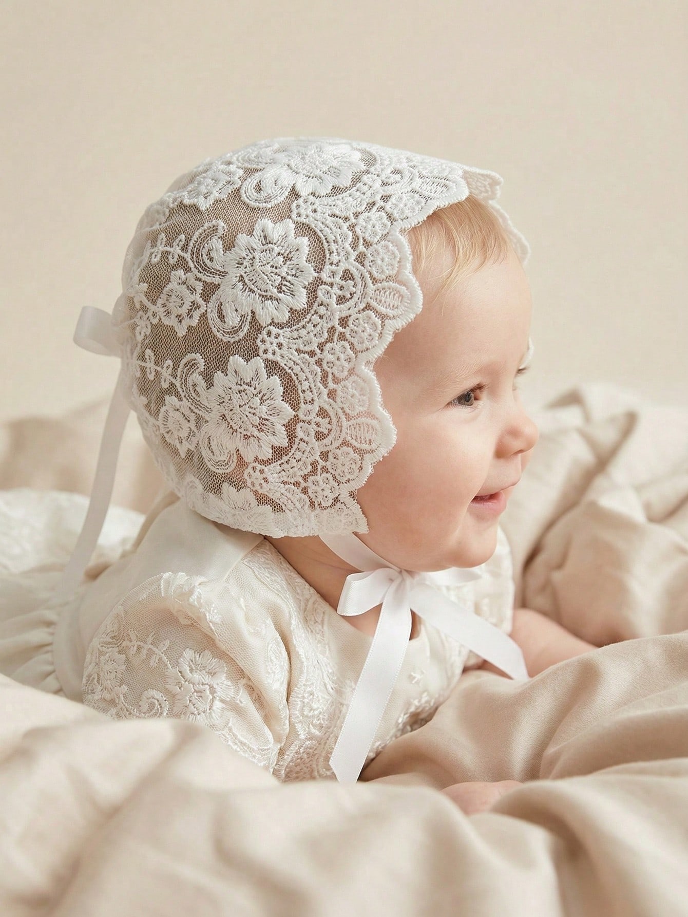 Baby Lace Brim Headband Hat He - Embroidery Lace avaliação e preço