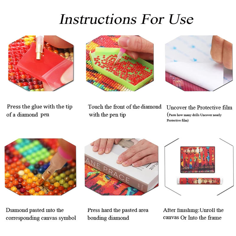 Full square round drill diy 5d - Embroidery Icon avaliação e preço