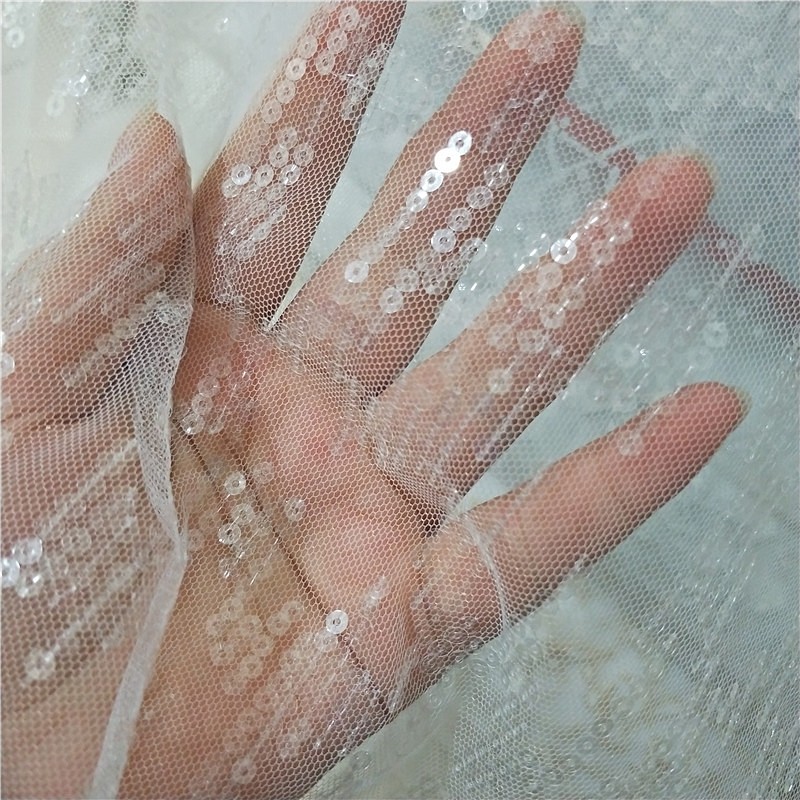 Tulle Embroidery Fabric for We - Embroidery Net Dress avaliação e preço