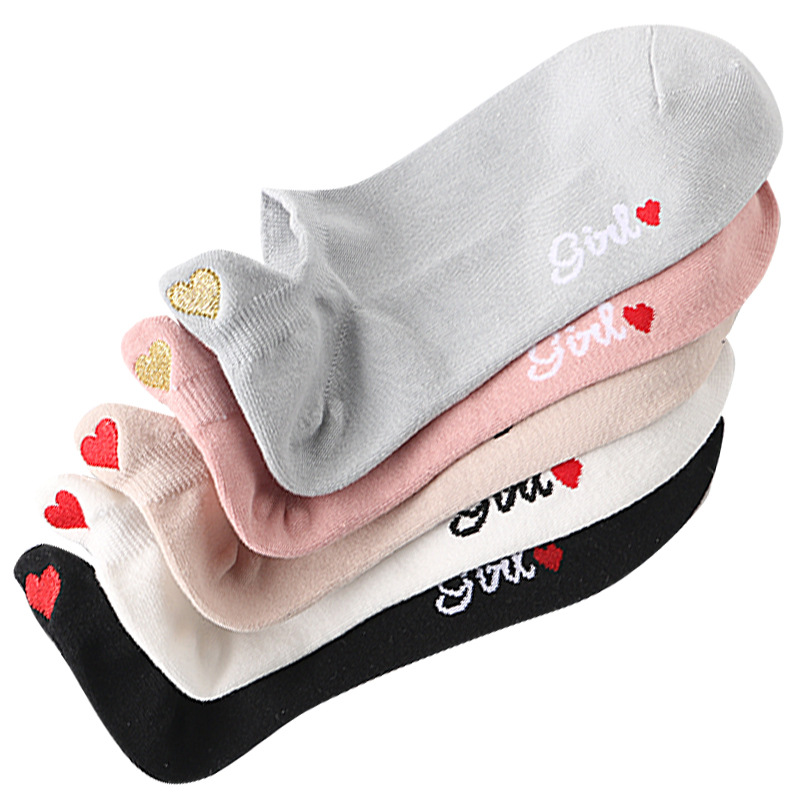 Love Heart Women Socks Embroid - Embroidery Love avaliação e preço