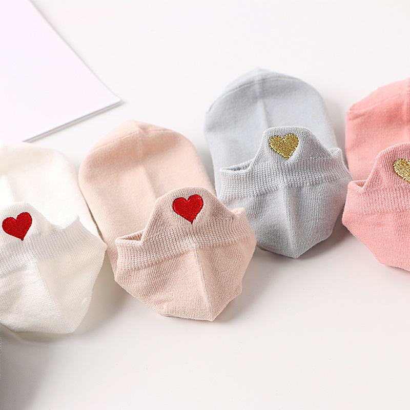 Love Heart Women Socks Embroid - Embroidery Love avaliação e preço