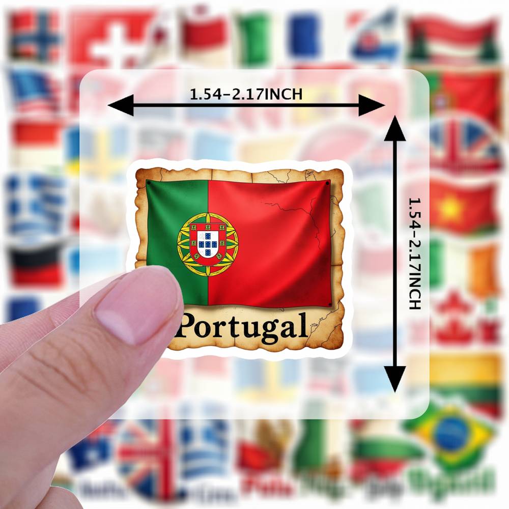35pcs Country Flag Stickers Wa - Embroidery World avaliação e preço