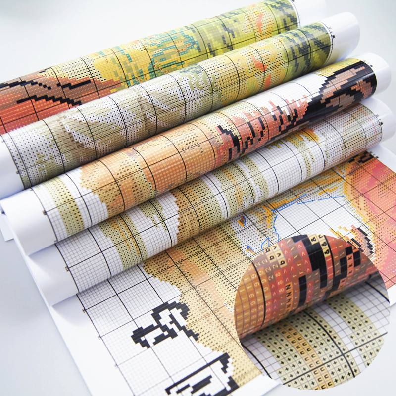 World Map Patterns Counted Cro - Embroidery World avaliação e preço