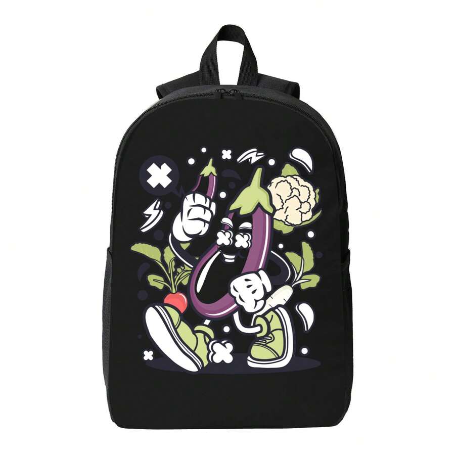 Funny Cartoon Vegetable Print  - Embroidery Bag avaliação e preço
