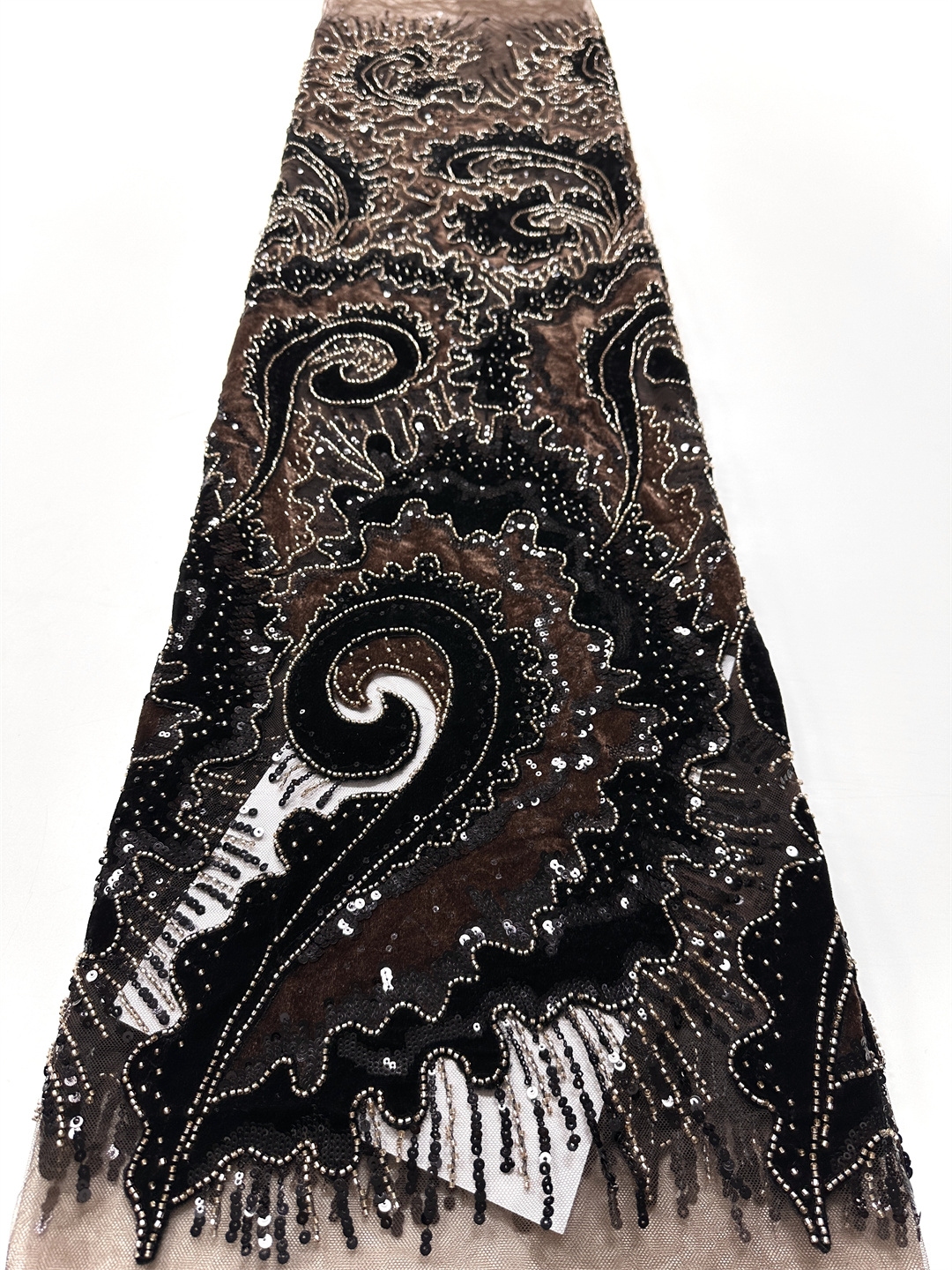 2025 African French Velvet Bea - Embroidery Net Dress avaliação e preço