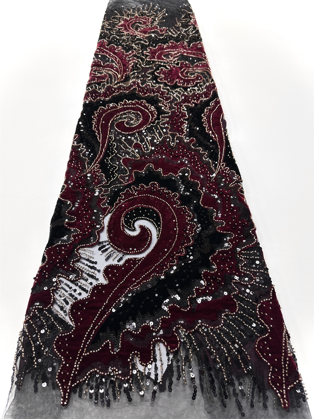 2025 African French Velvet Bea - Embroidery Net Dress avaliação e preço