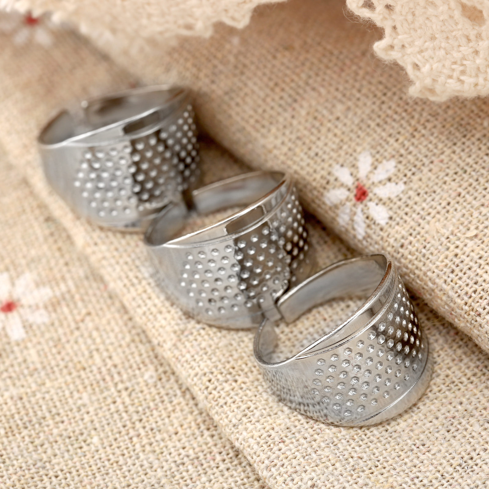 3Pcs/lot Sewing Thimbles Ring  - Embroidery Zone avaliação e preço