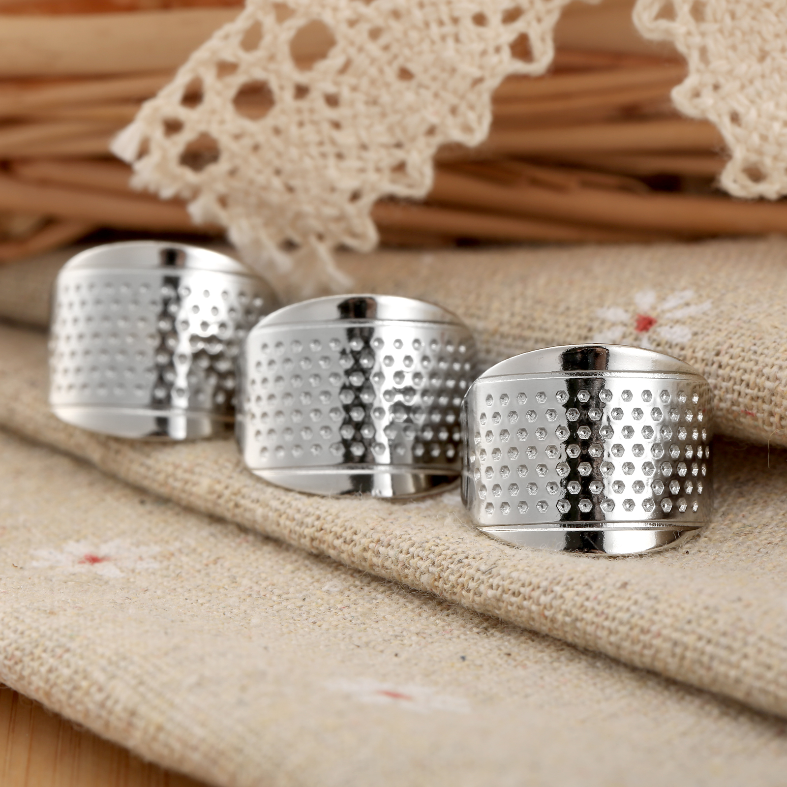 3Pcs/lot Sewing Thimbles Ring  - Embroidery Zone avaliação e preço