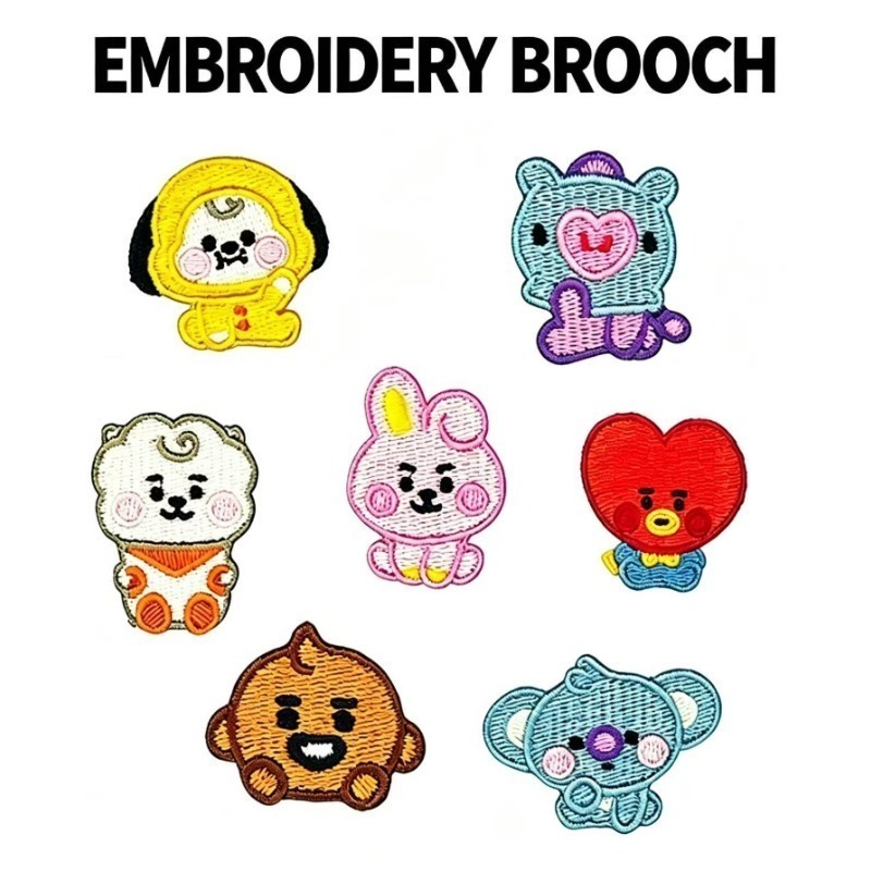 BT21 Cute Baby Embroidered Bro - Embroidery Bag avaliação e preço