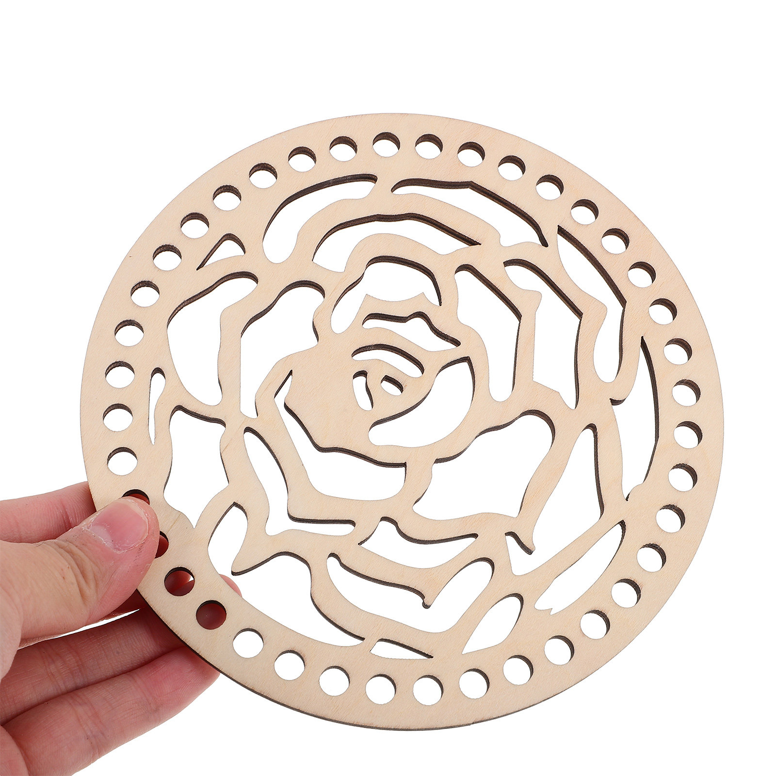 2Pcs 14Cm Round Wooden Embroid - Embroidery Bag avaliação e preço