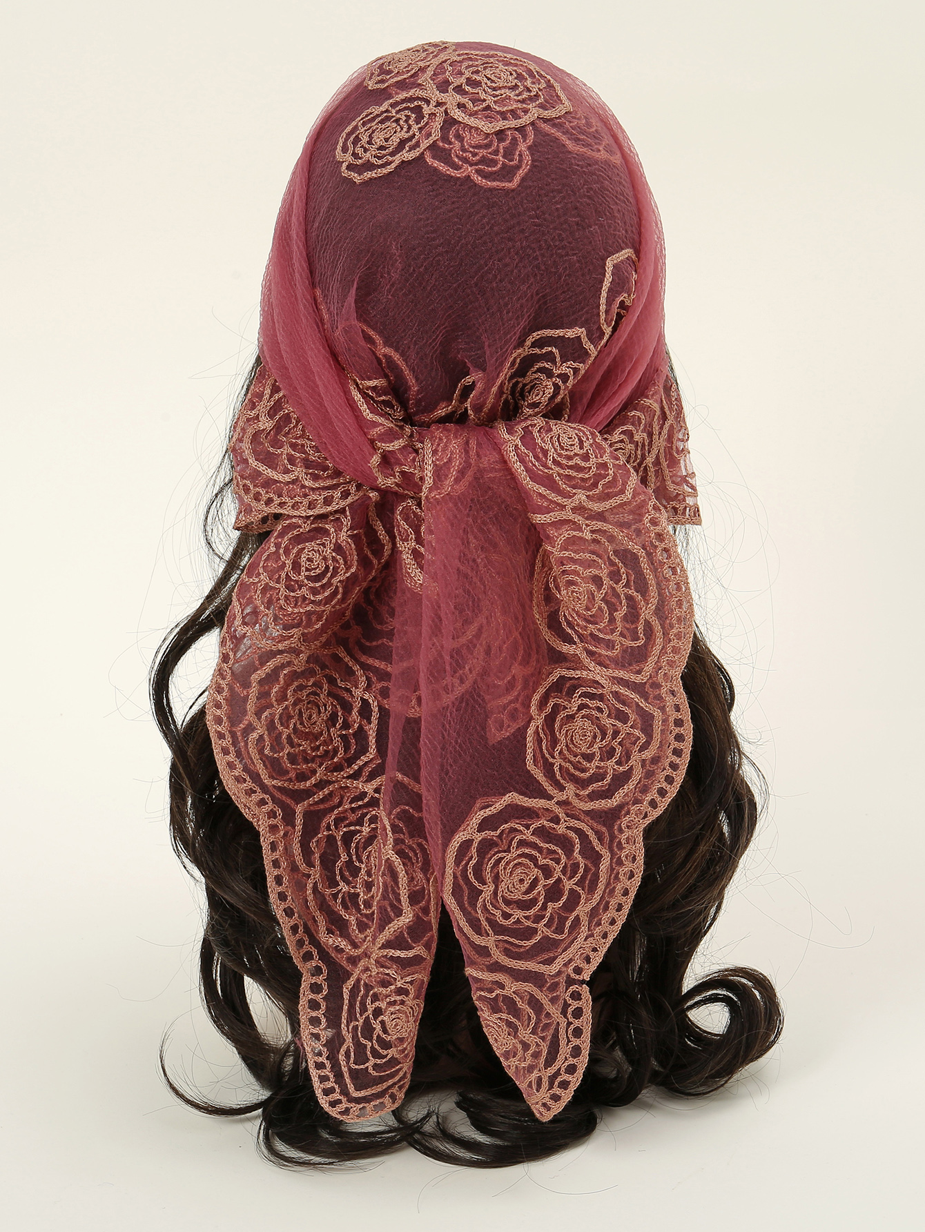 80*80cm Lace Square Bandanas S - Embroidery Net Dress avaliação e preço