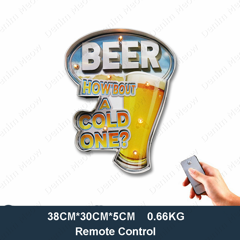 Ice Cold Beer LED Neon Light S - Embroidery Studio avaliação e preço
