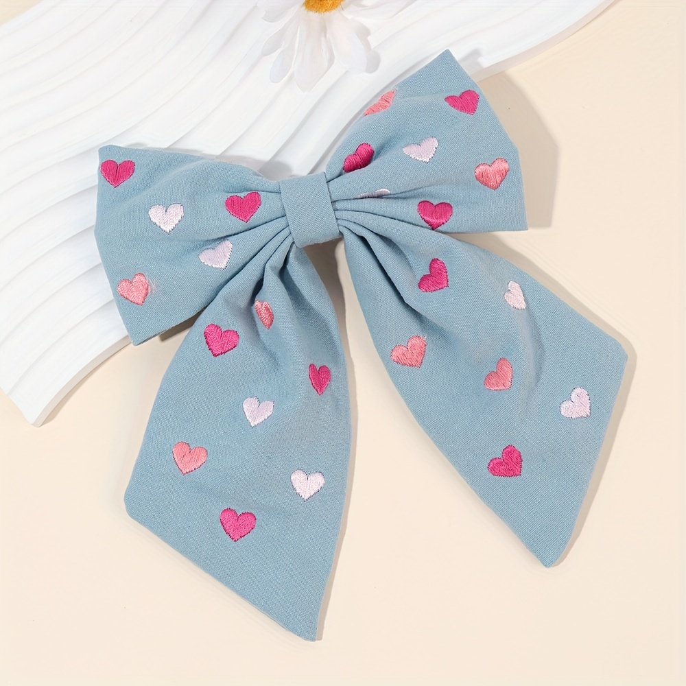 1 retro style bow hairpin, lov - Embroidery Love avaliação e preço