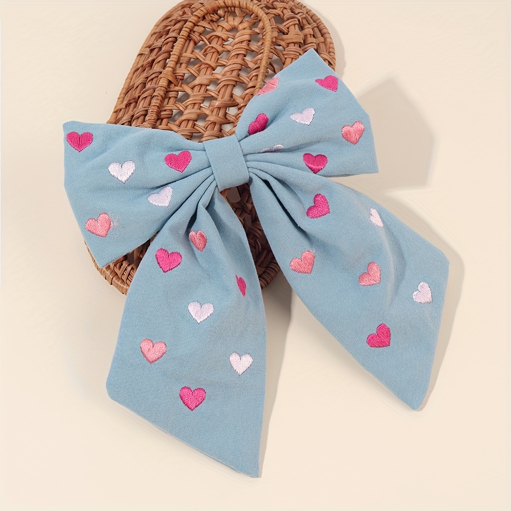 1 retro style bow hairpin, lov - Embroidery Love avaliação e preço