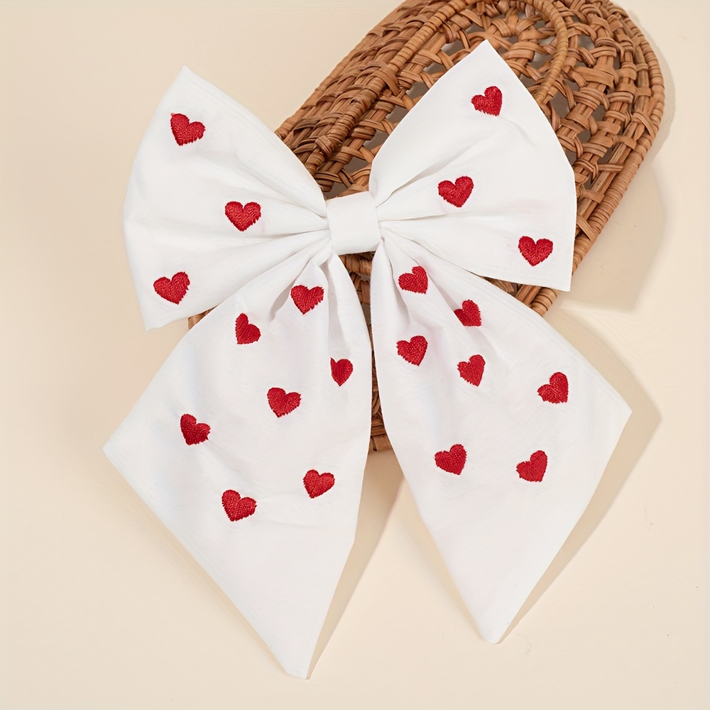 1 retro style bow hairpin, lov - Embroidery Love avaliação e preço