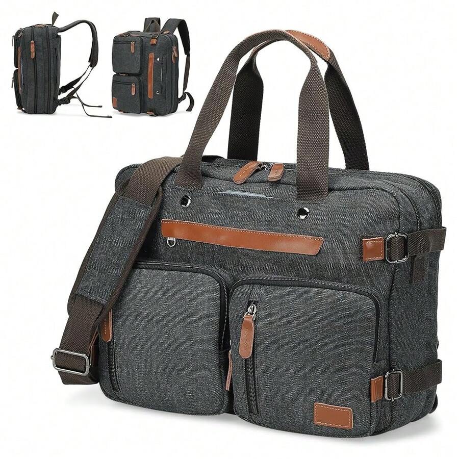 Canvas Laptop Backpack 3-In-1  - Embroidery Bag avaliação e preço
