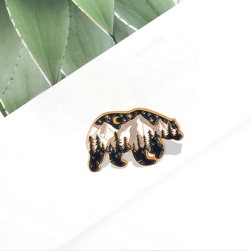 Mama Papa Bear Enamel Pins Cus - Embroidery Love avaliação e preço