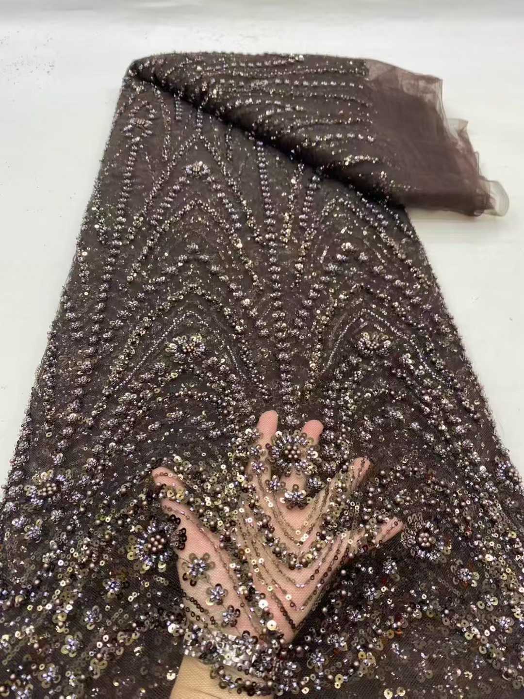 2026 African Nigerian High-Qua - Embroidery Net Dress avaliação e preço