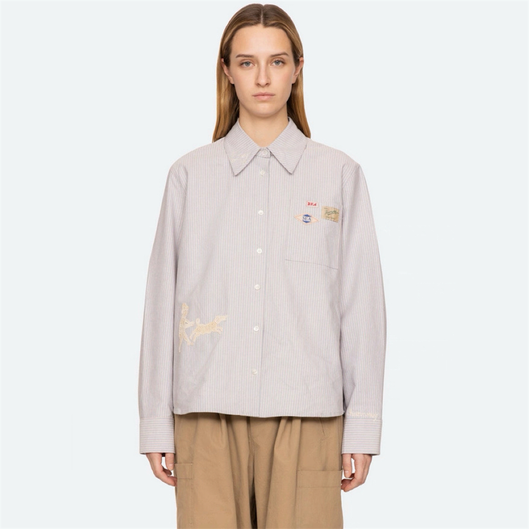 New York Striped Shirt Autumn  - Embroidery York avaliação e preço