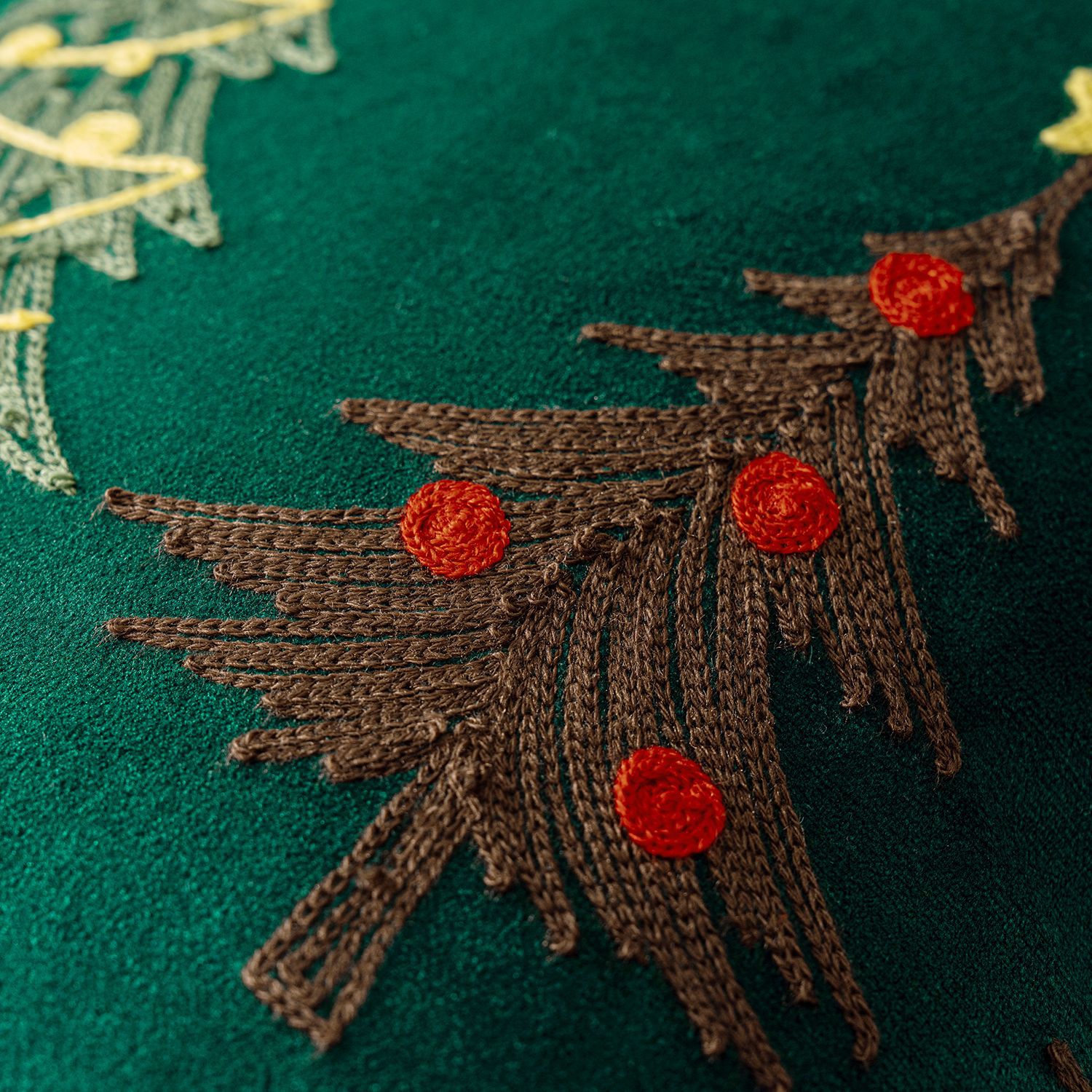 1pc Embroidery Cushion Cover C - Embroidery Xmas Tree avaliação e preço