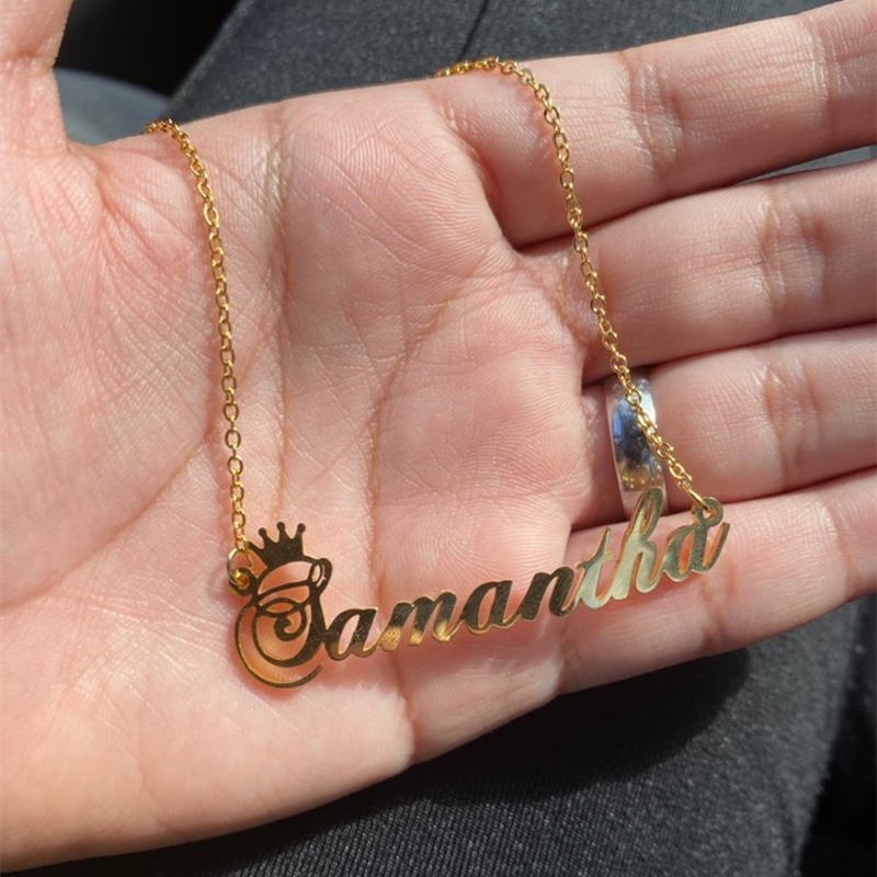 Personalized Crown Name Neckla - Embroidery Charm avaliação e preço