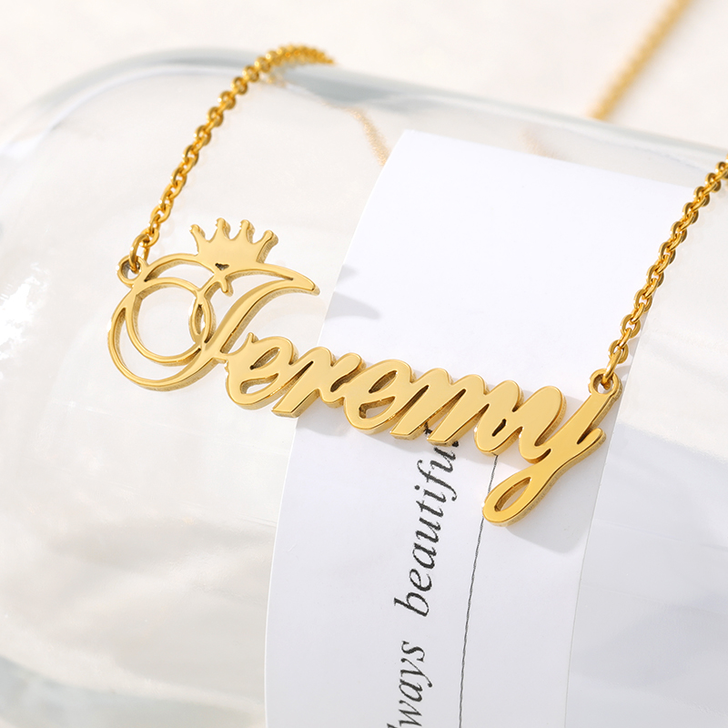 Personalized Crown Name Neckla - Embroidery Charm avaliação e preço