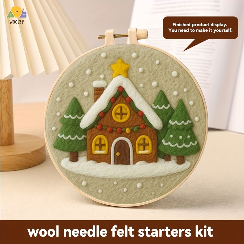 Christmas House Tree Felt Embr - Embroidery Xmas Tree avaliação e preço