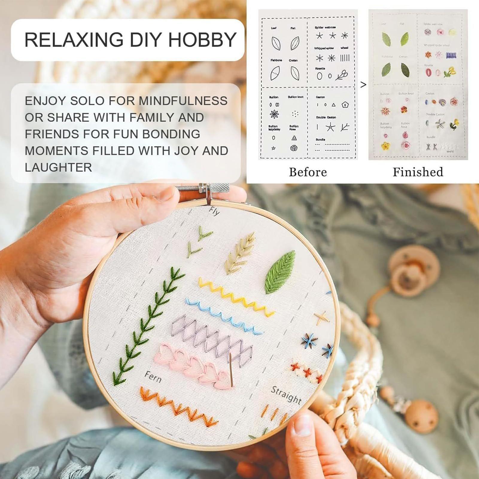 Embroidery Stitches Book Embro - Embroidery Guide Book avaliação e preço