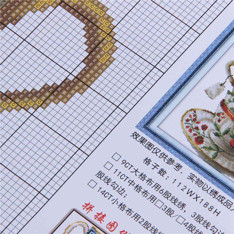 2X DIY Handmade Needlework Cro - Embroidery X Pattern avaliação e preço
