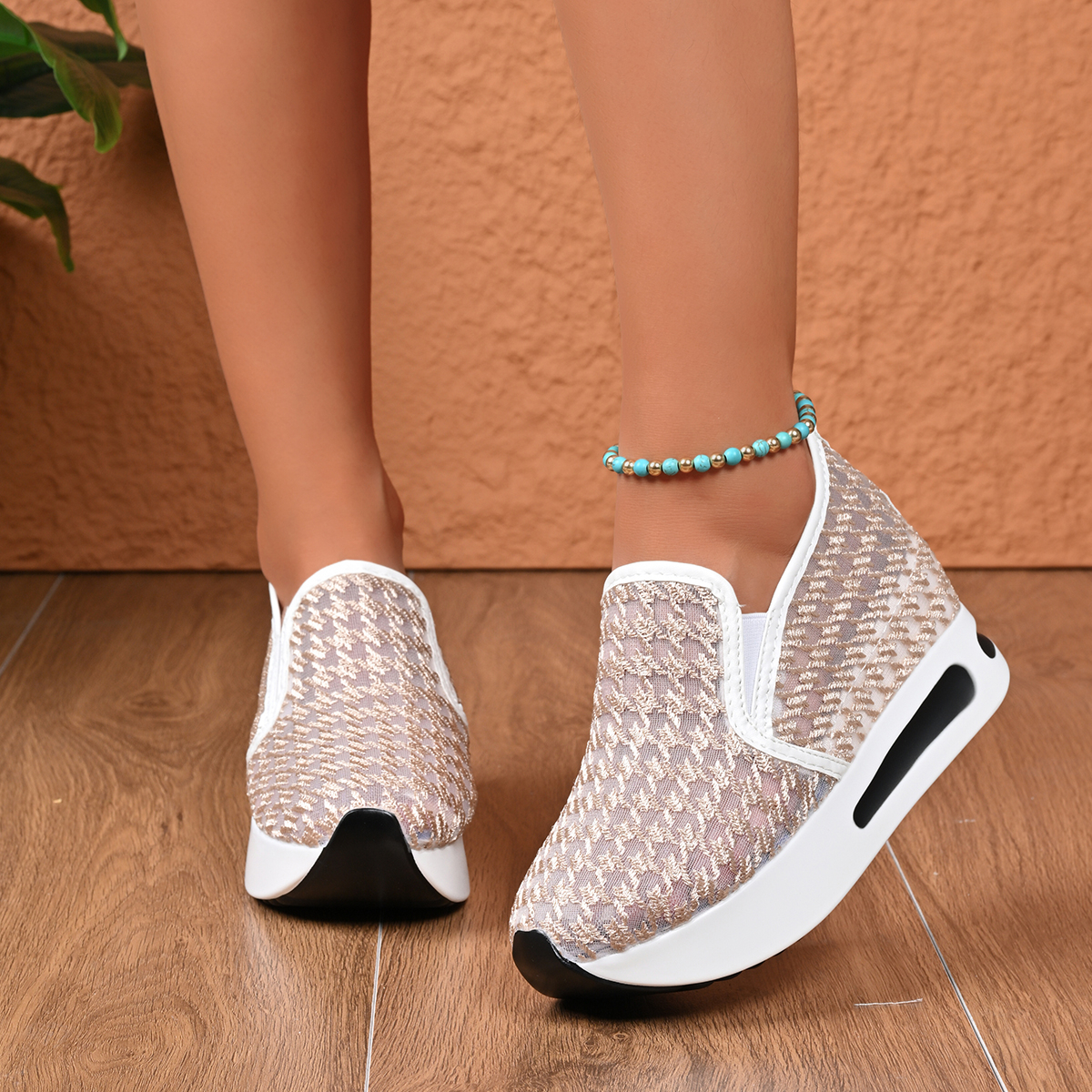 Women Sneakers Women Floral Pa - Embroidery Lace avaliação e preço