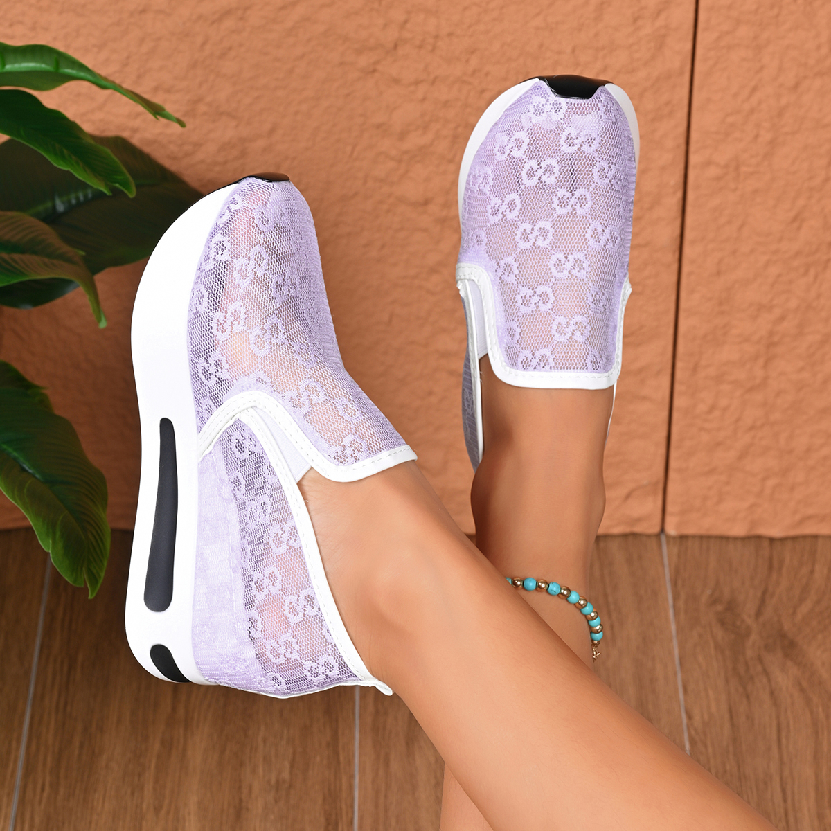 Women Sneakers Women Floral Pa - Embroidery Lace avaliação e preço