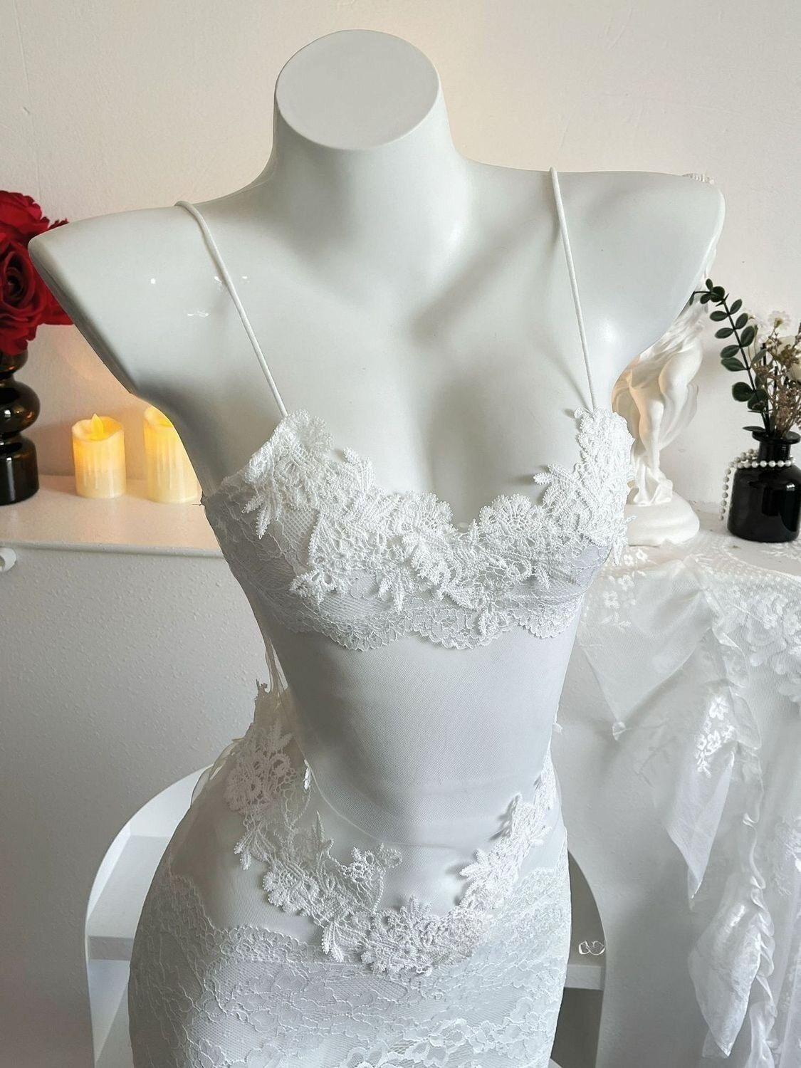 Sexy Lace Embroidery Strapless - Embroidery Lace avaliação e preço