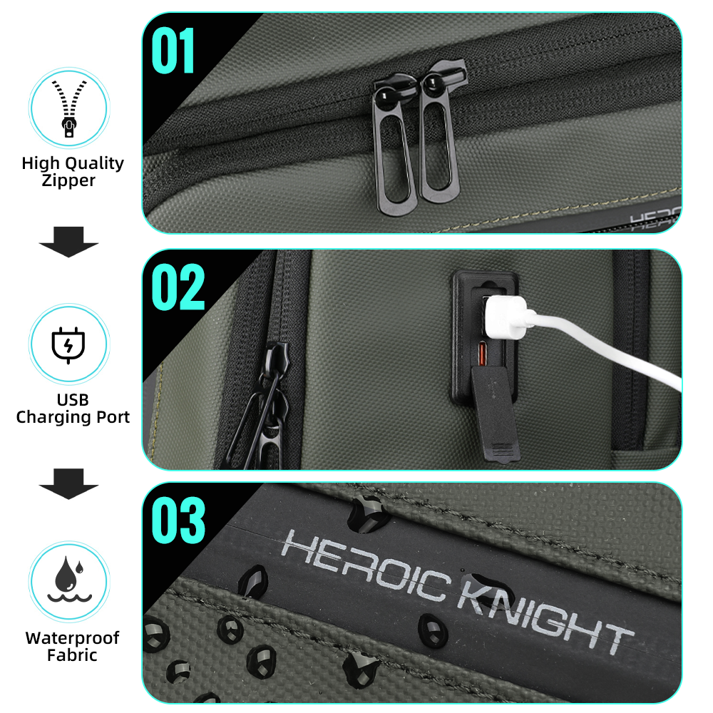 HK Business Men's Backpack 15. - Embroidery Bag avaliação e preço