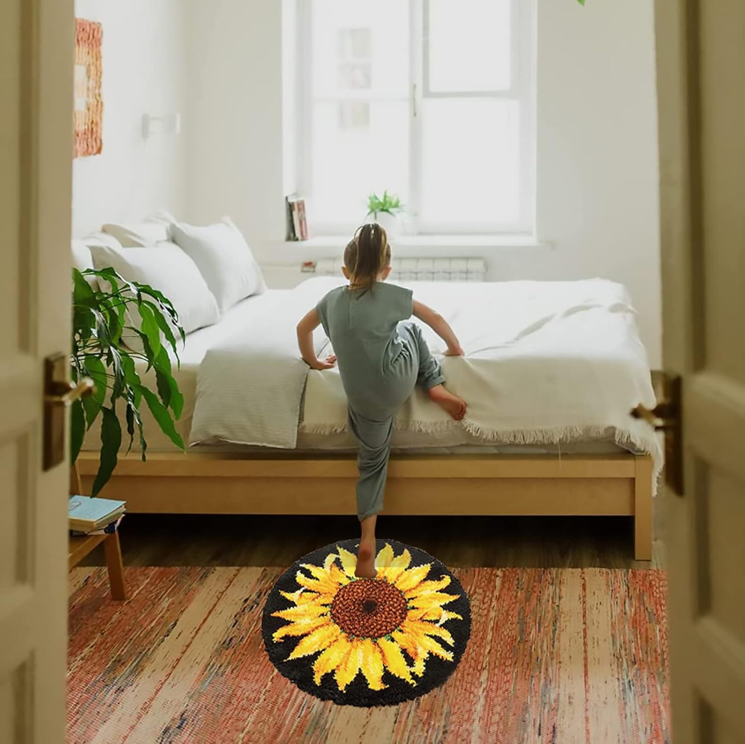 Latch Hook Rug Kit, Sunflower  - Embroidery X Pattern avaliação e preço