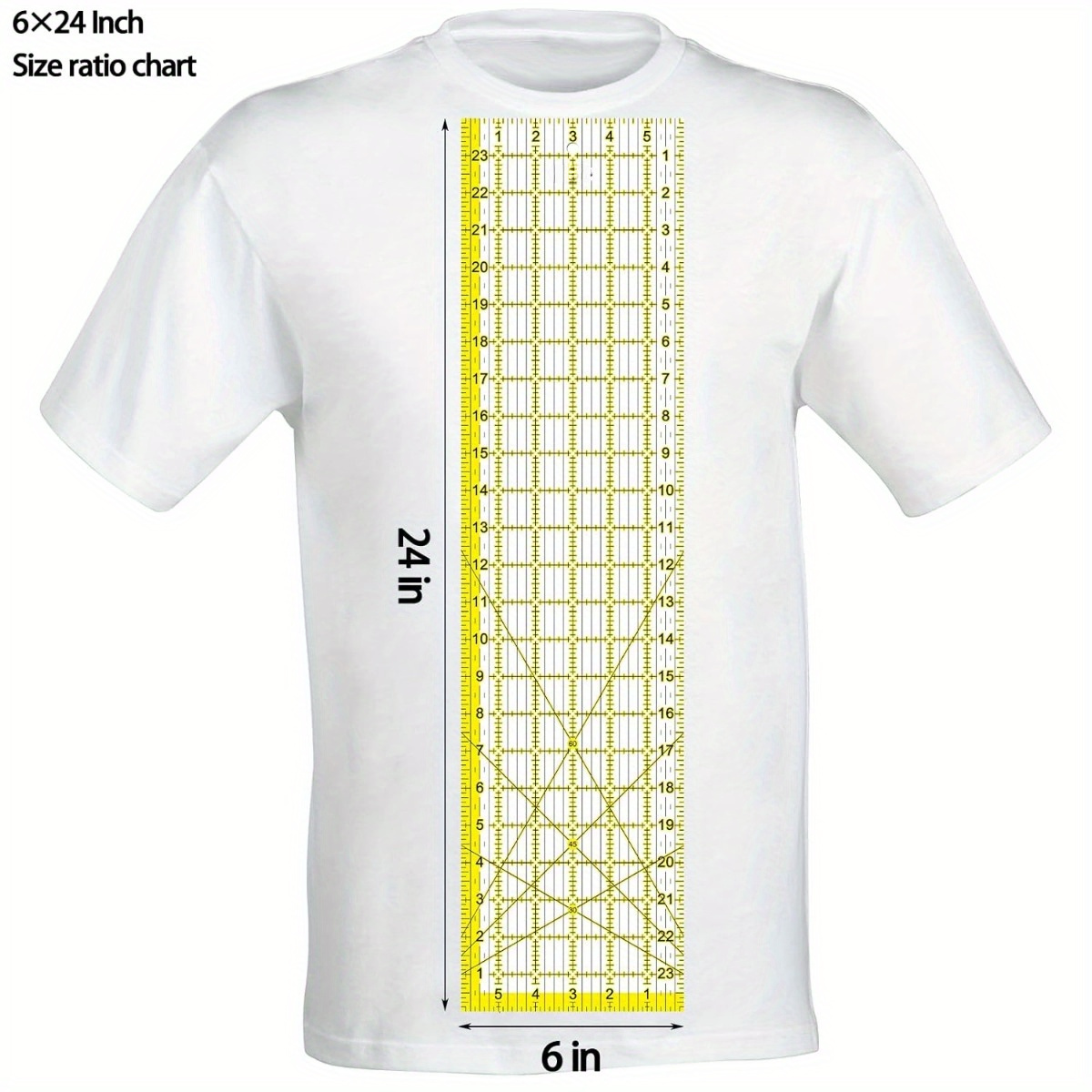Acrylic Ruler 7 Piece Set, Non - Embroidery Zone avaliação e preço