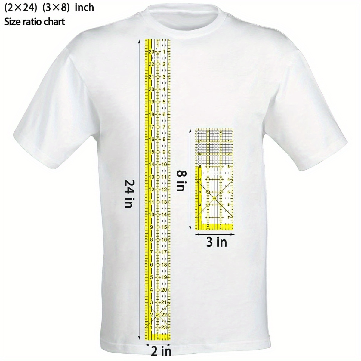 Acrylic Ruler 7 Piece Set, Non - Embroidery Zone avaliação e preço
