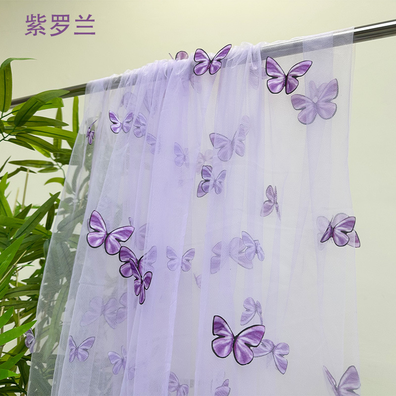 3D Butterfly Embroidery Tulle  - Embroidery Net Dress avaliação e preço