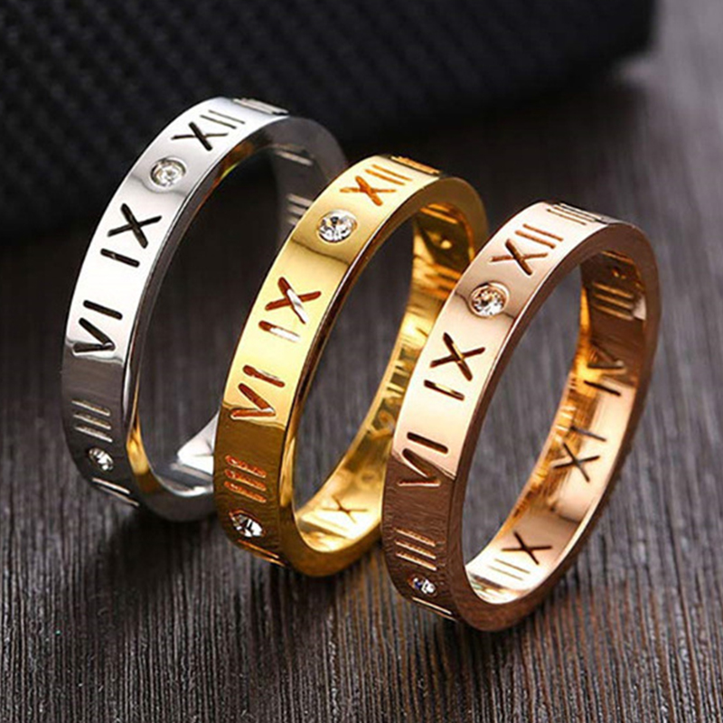 Hollow Roman Numeral Ring Stai - Embroidery Charm avaliação e preço