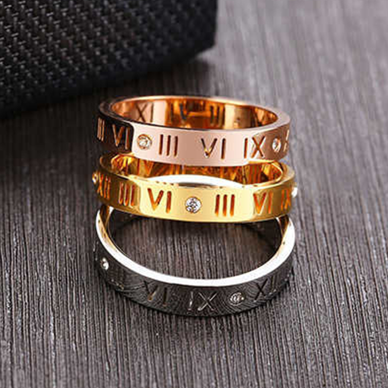 Hollow Roman Numeral Ring Stai - Embroidery Charm avaliação e preço