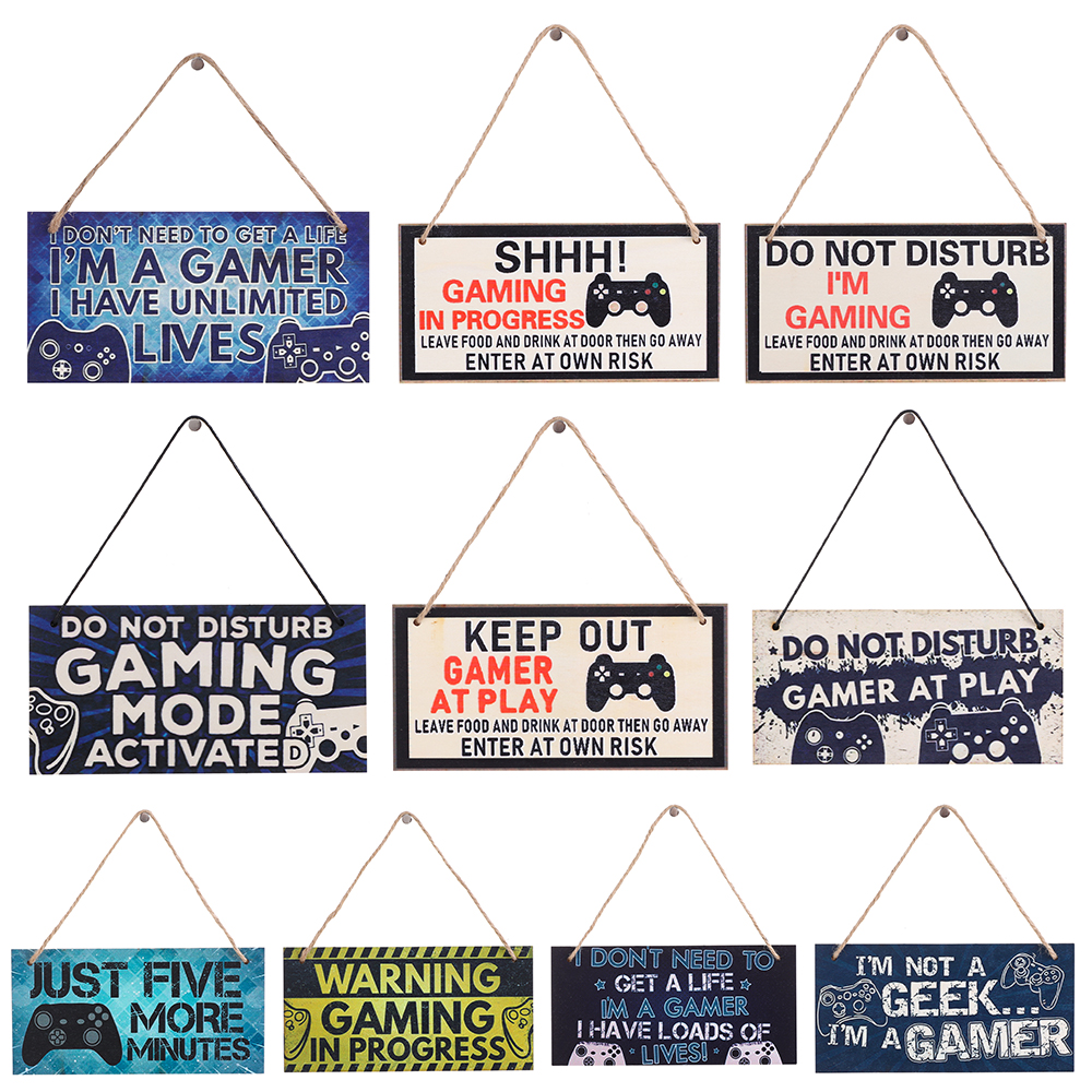 1PC Gaming Room Sign Wood Plaq - Embroidery Studio avaliação e preço