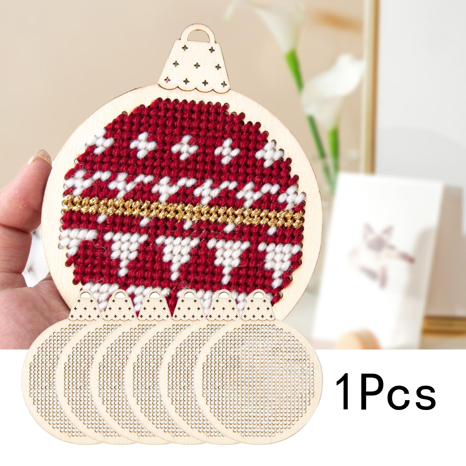 6x Wood Slices DIY Embroidery  - Embroidery Xmas Tree avaliação e preço