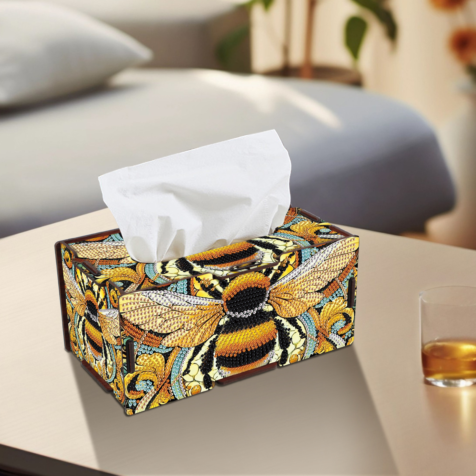 Diamond Art Painting Tissue Bo - Embroidery Yellow avaliação e preço