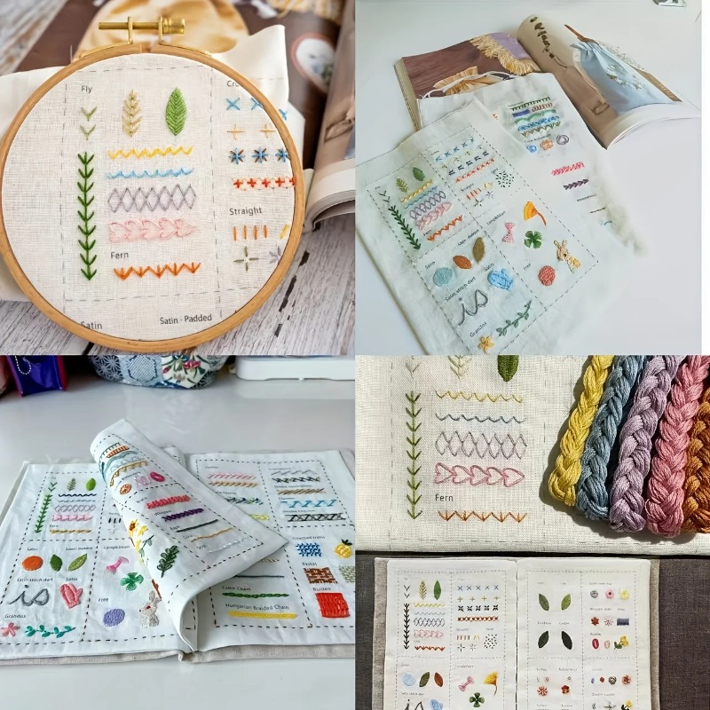 1 set of embroidery embroidery - Embroidery Guide Book avaliação e preço